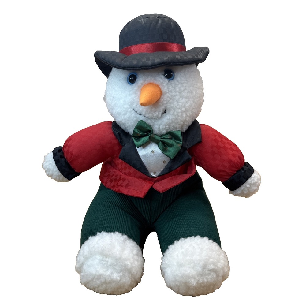 Unbranded 11" Tall Christmas Snowman Dressed In Tux Bow Hat